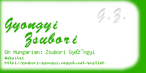 gyongyi zsubori business card